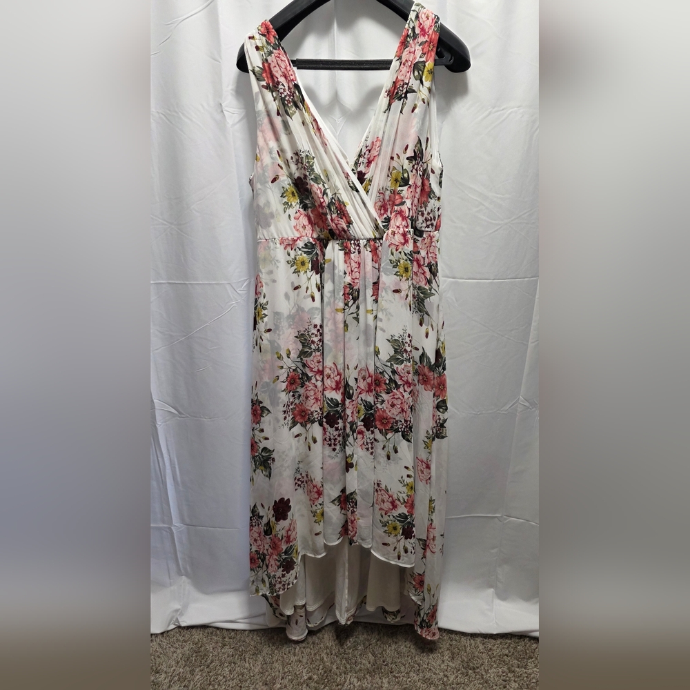 Torrid Pink and Yellow Floral Maxi Dress